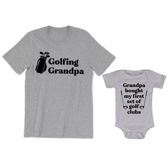 Golfing Grandpa Men's T-Shirt Grandpa Bought My First Set of Golf Clubs Baby Bodysuit Kids Youth Toddler Shirt