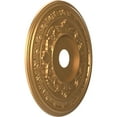 thumbnail image 2 of Ekena Millwork 22"OD x 3 1/2"ID x 1"P Baltimore Thermoformed PVC Ceiling Medallion (Fits Canopies up to 7 3/4"), Bright Coat Gold, 2 of 10