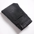 thumbnail image 7 of Boy's Fit Ripped Destroyed Distressed Fashion Kids Denim Jeans Pants Black 13 Y-14 Y, 7 of 7