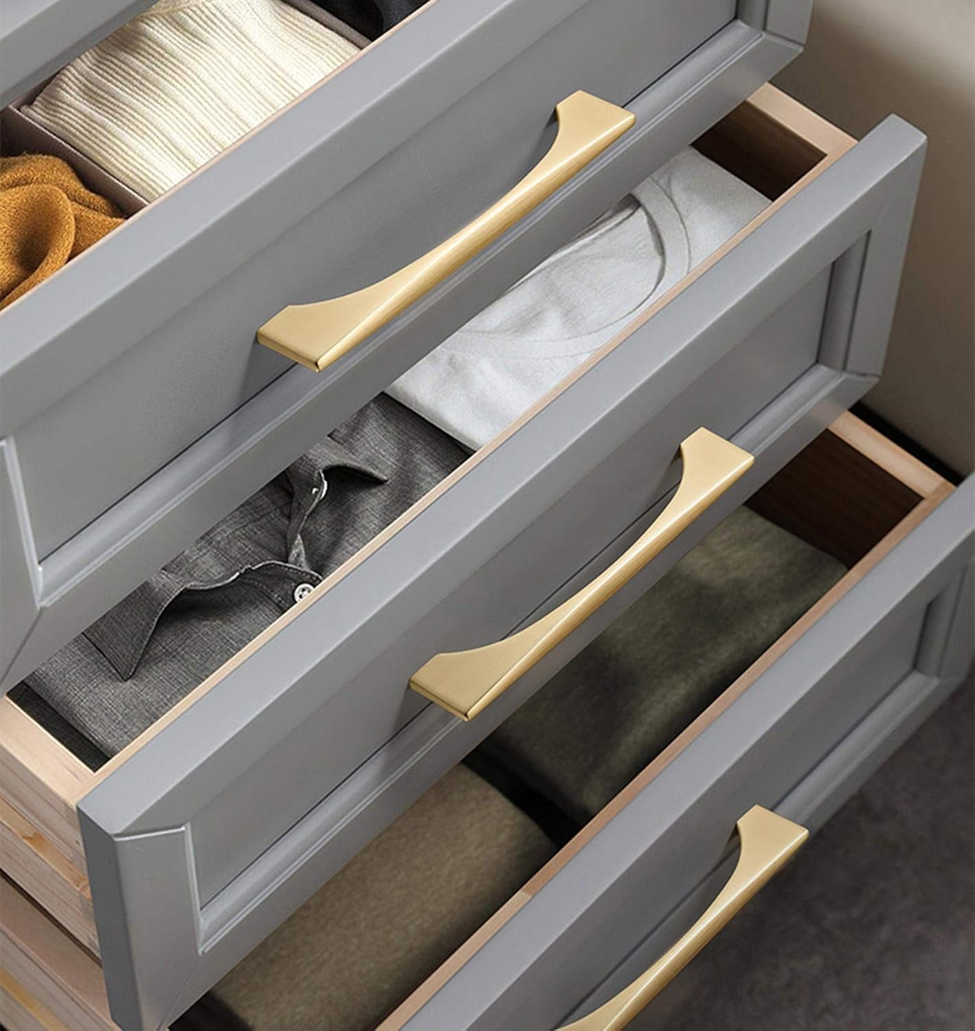 Gamvdout Cabinet Handles Drawer Kitchen Cupboard Handles Pull Bedroom Furniture Pull Handle Door knobs for wardrobes