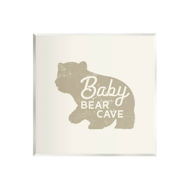 Stupell Industries Vintage Baby Bear Cave Graphic Art Unframed Art Print Wall Art, Design by Lil' Rue