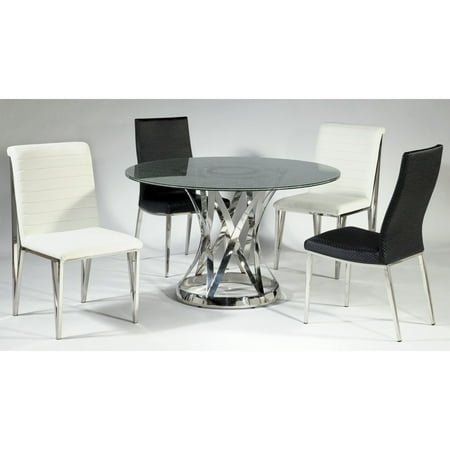Chintaly Janet 5 Piece Dining Table Set With Le Gl Top Chintaly Janet 5 Piece Dining Table Set With Le Gl Top