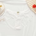 thumbnail image 4 of Gibobby Bragas elásticas para mujer Ropa interior sexy ahuecada cintura alta cómoda y juguetona para mujer（Blanco， S), 4 of 5
