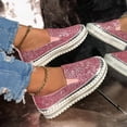 thumbnail image 6 of Generic Wide Fit Sparkle Sneakers for Women, Breathable Slip-On Lightweight Walking Shoes with Sequined Design for Summer Casual, 6 of 8