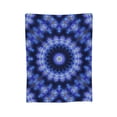 thumbnail image 1 of Blue Mandala Fractal Throw Blanket, Super Soft Anti-Pilling Flannel Blankets, 80"x60", 1 of 8