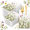 100-Flower, variant on 100 Vintage Rose Floral Linen Feel Disposable Paper Cocktail Napkins
