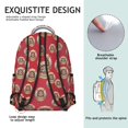 thumbnail image 3 of Fireman and Badge Red Pattern Backpack for School, Cute School Bag with Adjustable Shoulder Straps and Padded Back, 15.3"x11"x7.1", 3 of 3
