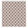 thumbnail image 3 of Ambesonne Peach Shower Curtain, Abstract Soft Circles, 69"Wx84"L, Coral Black White, 3 of 3