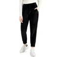 thumbnail image 1 of Hippie Rose Juniors’ Plush Jogger Pants, Black, Small, 1 of 1