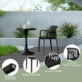 thumbnail image 5 of WestinTrends Playa 5-Piece Outdoor Resin Round Patio Dining Table Set with Modern Stackable Patio Dining Chairs, Black, 5 of 15