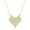 Gold-Plated, variant on Pixel Heart-Shaped 16+2” Necklace with Micro-Pave Simulated Diamond CZ Silver/14k Gold Plated Sterling Silver Valentines Jewelry for Women or Teens-silver