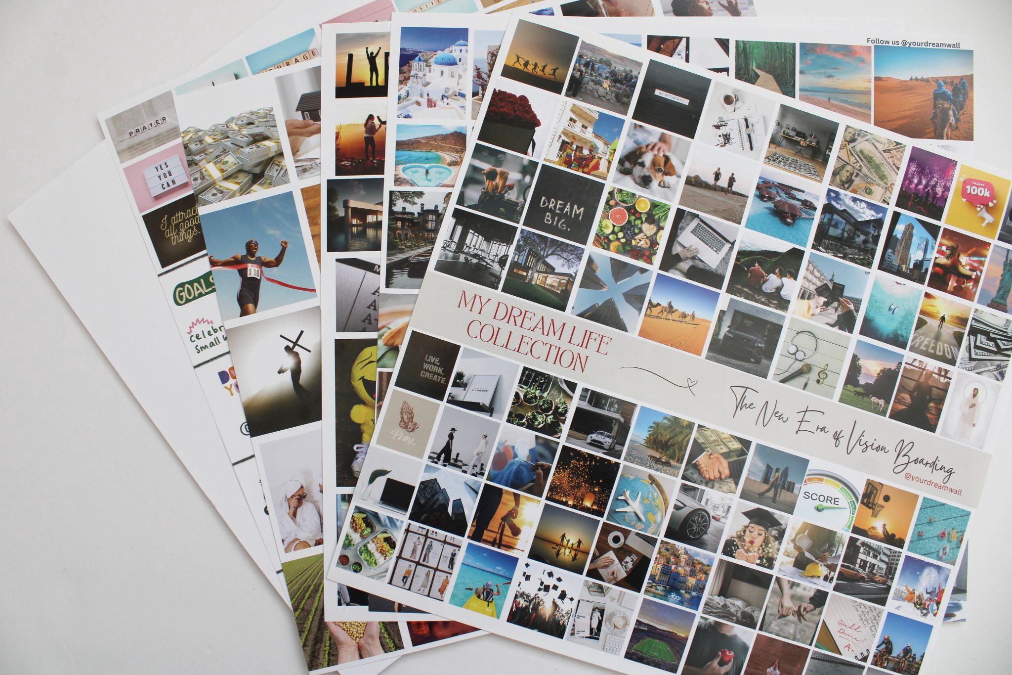 My Dream Life Collection Vision Board DIY Kit, All-in-One Goal and Manifestation Board for Career, Health, Wealth and Growth