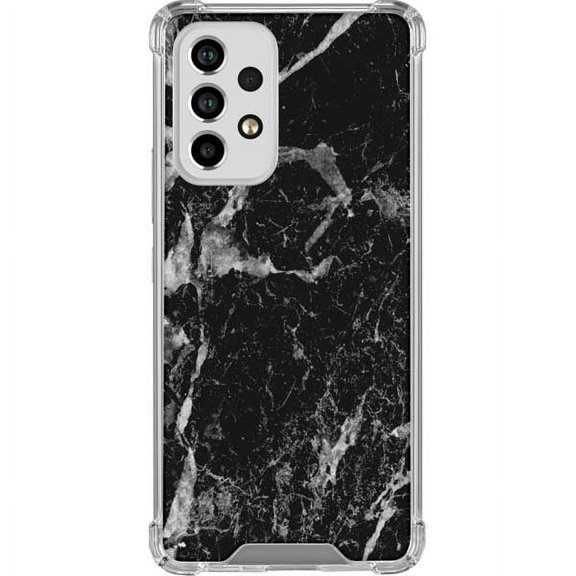 Skinit Marble Crushed Black Galaxy A53 5G Clear Case