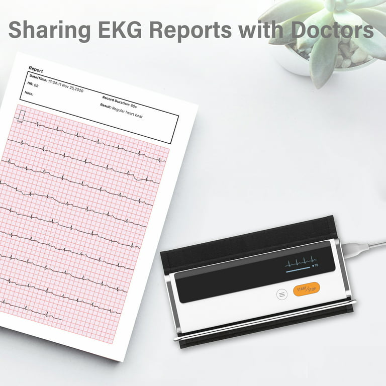 Wellue EKG Monitor with Blood Pressure Monitor APP AI-ECG Analysis,  Refurbished 700721208456