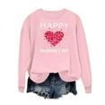 thumbnail image 5 of Women's Valentine's Sweatshirt Long Sleeve Cute Print Crewneck Pullover Loose Tunic Top Pink-1 XL, 5 of 6