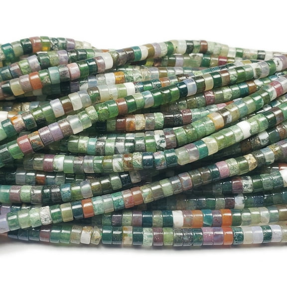 2x4mm Indian Agate Smooth Heishi Beads ForJewelry Making