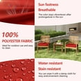 thumbnail image 6 of Kimunuk Outdoor Chair Cushions set of 2, 17" x 16" Zipped Waterproof Outdoor Seat Cushions Couch Pads with Ties for Patio Furniture, Red, 6 of 6