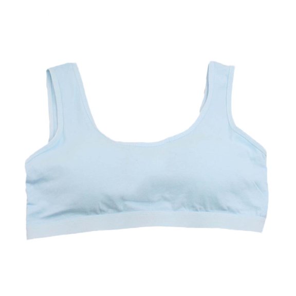 HAPIMO Sport Bras for Girls Stretch Underwear Soft Ultra Light Lingerie Racerback Elastic Camisole Athletic Vest Comfort Daily Brassiere Rollbacks Light blue One Size