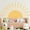 Yellow, variant on Bohemian Arch Sunflower Wall Stickers in Morandi Colors - Removable Self-Adhesive Wallpaper for Living Room and Bedroom