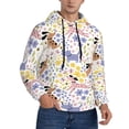 thumbnail image 2 of Lsque Floral Puppy Pattern Casual Men's Hoodie,Hooded Sweatshirt with Kangaroo Pocket,Pullover Hoodie-Small, 2 of 7