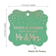 thumbnail image 7 of Inkdotpot Real Rose Gold Foil Hugs & Kisses From The New Wedding Tags Favor Bracket Shape Hang Pack Of 50 Paper Tags, 7 of 7