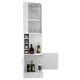 thumbnail image 3 of White Syrah Corner Bar Cabinet - 2 Shelves for Added Storage, 3 of 6