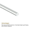 thumbnail image 3 of Uxcell Round Solid Aluminum Rod 4mm Dia.350mm Length Lathe Bar Stock for DIY Craft 2pcs, 3 of 5