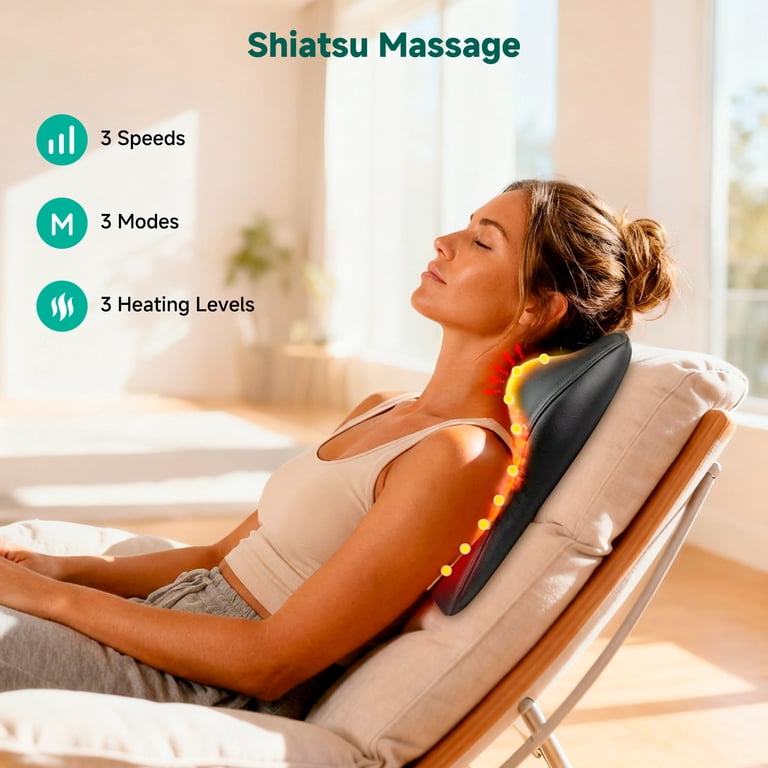 Snailax 4D Neck Back Massager with Heat photo 3
