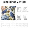 thumbnail image 5 of Creowell Blue Floarl Throw Pillow Covers,Watercolor Hydrangea Bird Pillow Cases Decorative Double-Sided Design Square Pillowcases for Home Bed Sofa Living Room Farmhouse Outdoor 22x22in, 5 of 5