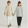 thumbnail image 5 of Ruyang Kids Boys Long Sleeve Shirts Winter Cotton Thermal Basic Layer Top Plain Crewneck Soft Athletic T-shirts, 5 of 8