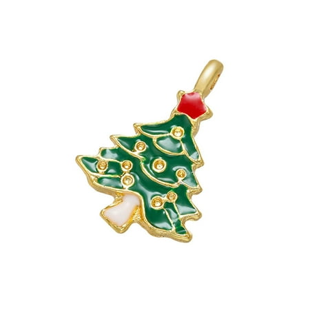 

Veki Christmas Style Oil Dripping Pendant Santa Lost Socks Christmas Tree Color Pendant VD Clear Nylon Thread for Hanging