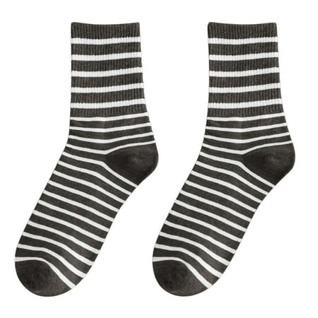 

Socks for Women Womens Winter Socks Autumn And Winter Mid Tube Socks Stripe Printing Warm Stockings Grip Socks