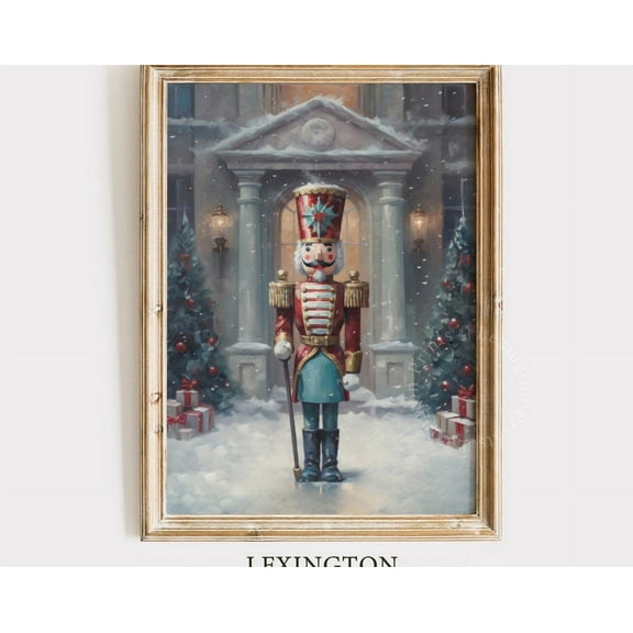 Kna Prints - 1 Pc Poster Vintage Wall Print Nutcracker Toy Painting Cottagecore Wall Art Decor Winter Art Seasonal Decor 245, UNFRAMED-8x12