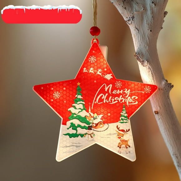 WREESH Christmas Window Lights LED Hanging Curtain Light Garland Xmas Tree Decoration