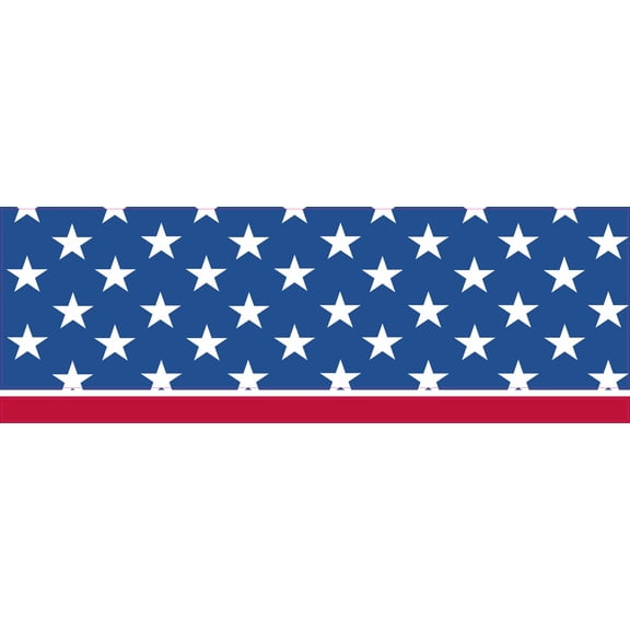 14in x 4.75in Stars and Stripe Sticker