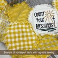 thumbnail image 6 of JCS Summer Yellow 7 Homespun Plaid Cotton Fabric Sold by the Yard, 6 of 9