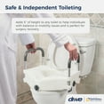 thumbnail image 2 of Drive Medical PreserveTech Secure Lock Raised Toilet Seat, 5" Height, 2 of 7