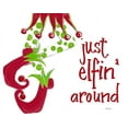 thumbnail image 2 of Ritter, Gina 14x12 White Modern Wood Framed Museum Art Print Titled - Just Elfin Around, 2 of 4