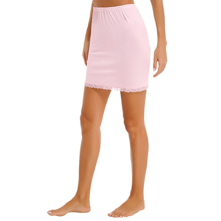 2 Pieces Lace Trim Half Slips for Women Underskirt Short Above
