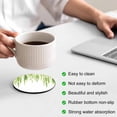 thumbnail image 3 of Green Coasters Set of 4, Absorbent Coasters for Drinks, Summer Botanical Leaves Watercolor Coaster for Desk Coffee Table Protection, Home Decor House Warming Gifts 4", 3 of 8