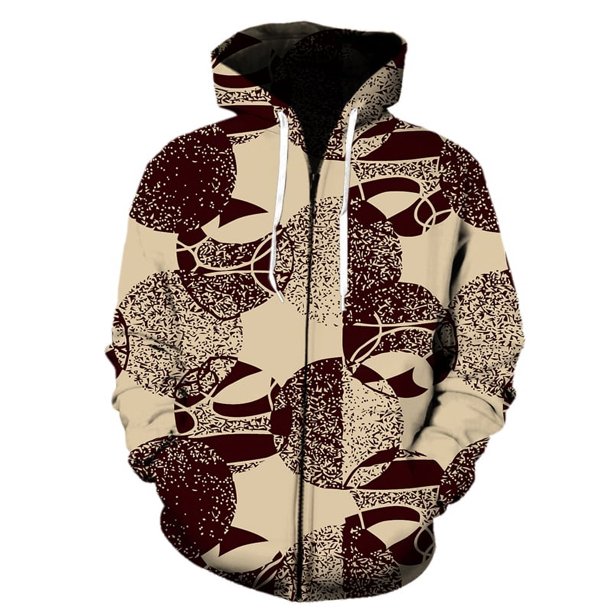 Sudadera con capucha y cremallera para hombre, ropa para niño, grafiti geométrico, chándal de manga larga, jersey de cuello redondo Harajuku