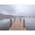 thumbnail image 2 of Frank, Assaf 32x25 Black Ornate Wood Framed with Double Matting Museum Art Print Titled - Wooden pier on the lake, 2 of 4