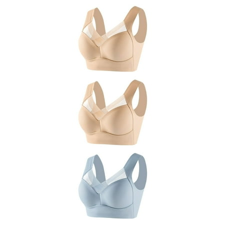 Hot Sale RbCulf Plus Size Womens Sports Bras Stretch Tshirt Bras with High Support No Underwire Bralette Comfort Fit Underwear Lingerie