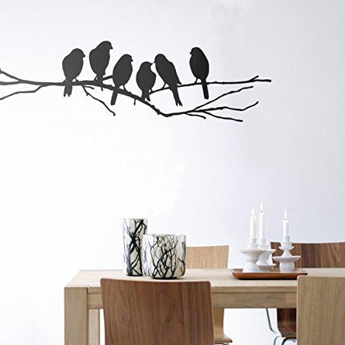 Decal BIRDS ON BRANCH 1 WALL DECAL 11" X 30"