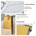 thumbnail image 5 of Table and chair set.63"x31.5x30" Luxurious Snow Mountain Patterned Sintered Stone Table with Golden Stainless Steel Butterfly Legs.Paried With 4 White High-quality PU Chairs With Arched Metal Legs., 5 of 26