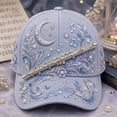 thumbnail image 7 of 3d Musical Instrument Embroidery Cap, 3d Musical Instrument Embroidered Baseball Cap For Women Style Alternative, Printed Raised Dimensional Effects, Outdoor Travel Streetwear Hat, 7 of 7