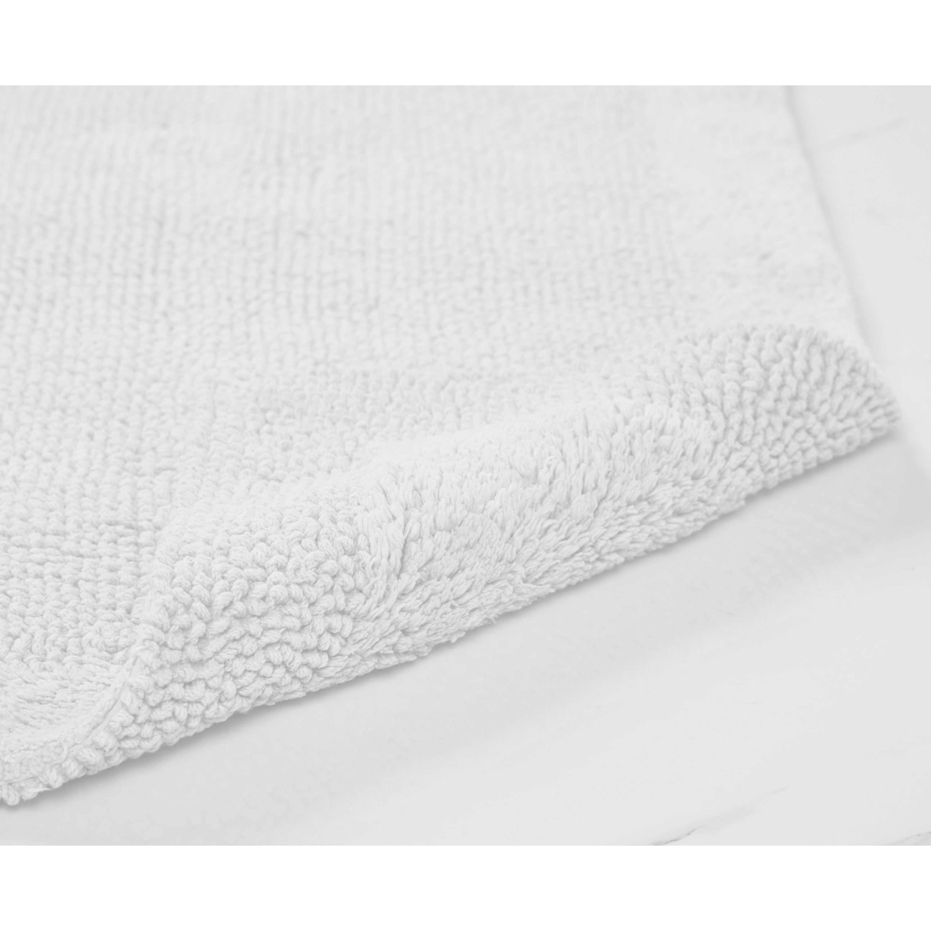 Better Trends Edge White 100% Cotton 3 Piece Bath Rug Set, 17" x 24" | 21" x 34" | 24" x 40"