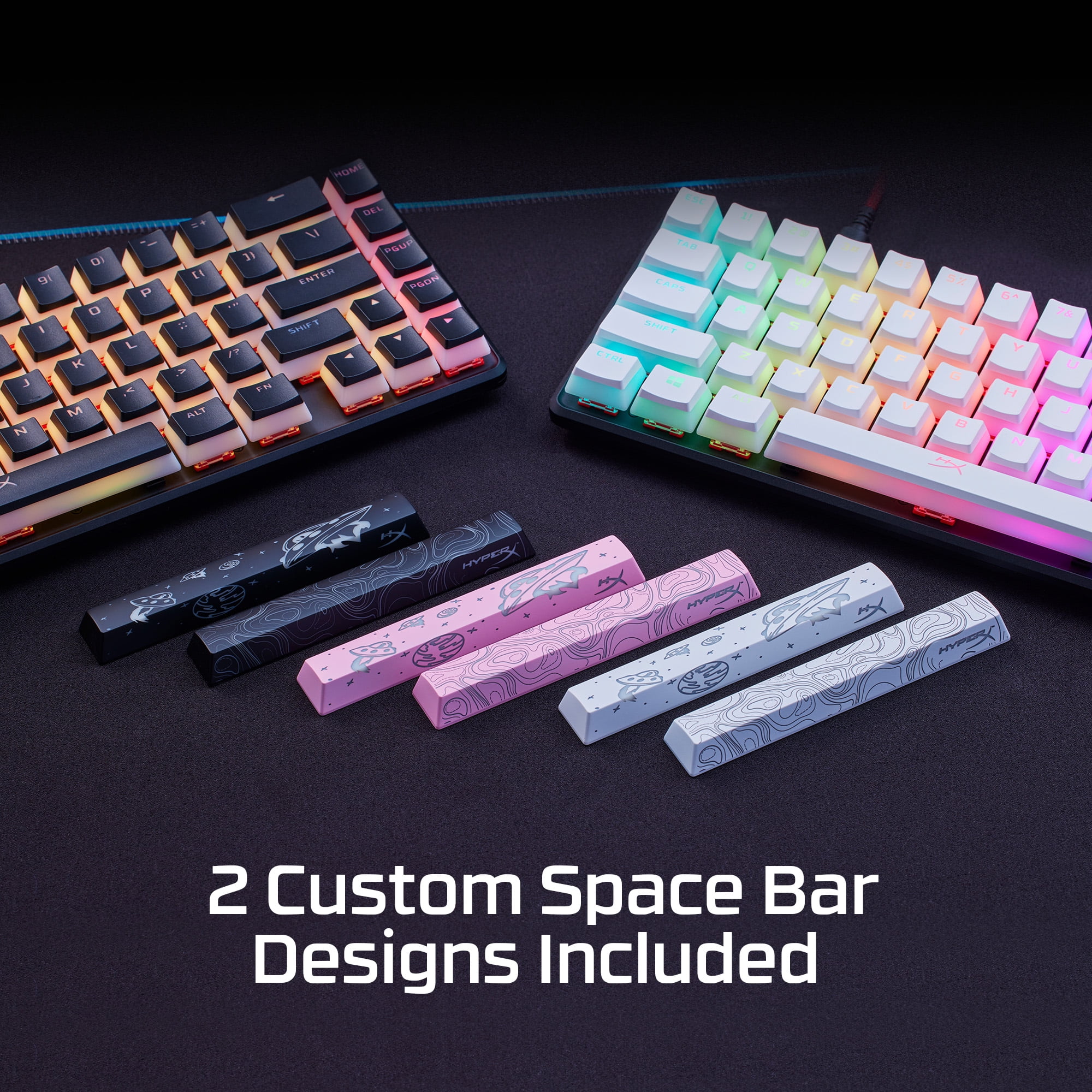HyperX Pudding Keycaps 2 - Full Key Set - PBT - White (US Layout)