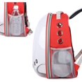 thumbnail image 5 of Pet Carrier Transparent Backpack Dogs & Cats Outdoor Carry Bag Breathable Capsule Design 180 Degree Sighting for Pets - Red, 5 of 5