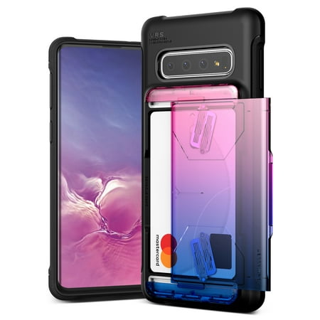 Galaxy S10 Case VRS Design Slim Hybrid Premium Wallet Case Card Slot Holder Shockproof [Damda Glide Shield] [Solid Pink Blue] Gradient Color Compatible with Samsung Galaxy S10 6.1 inch